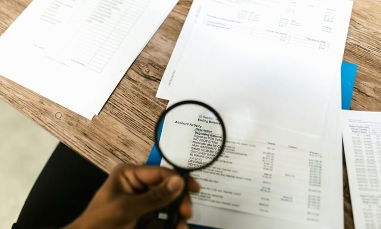 account data review details listed